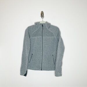 Smartwool Hudson Trail Full Zip Fleece Sweater Jacket Gray Medium